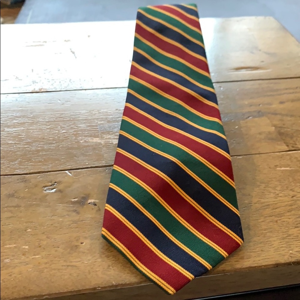 EUC Rooster Striped Tie